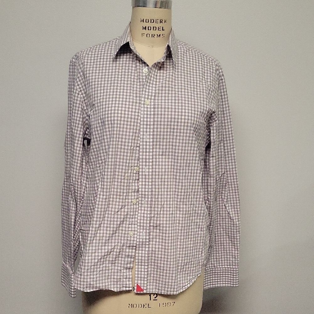 UNTUCKit Men's Gingham Button Down Shirt, Size M